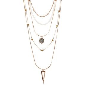 NWT Vince Camuto Multi Layer Bead & Chain Necklace
